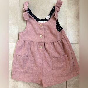 Zara. Soft pink overall shorts in size 2T-3T